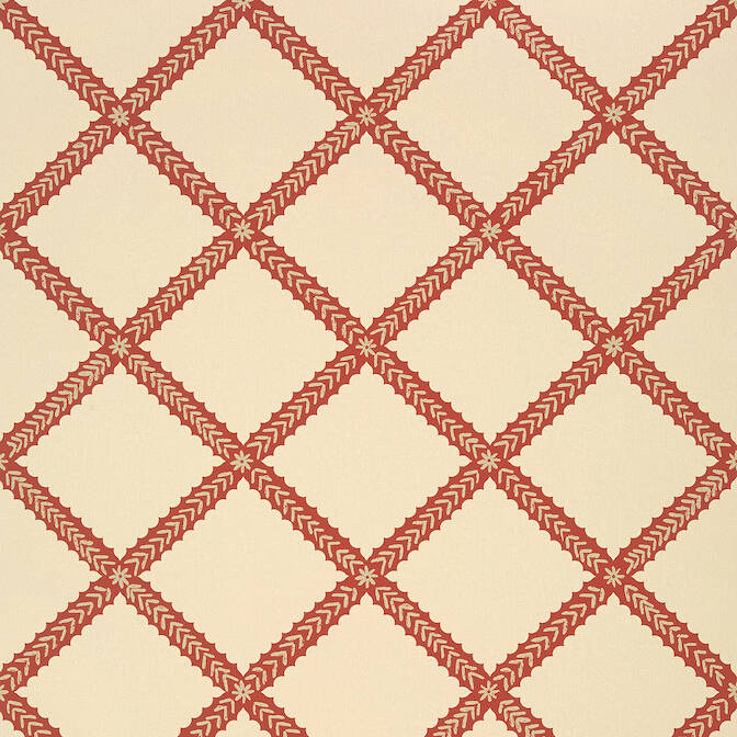 Select T88752 Majuli Trellis Red by Thibaut Wallpaper