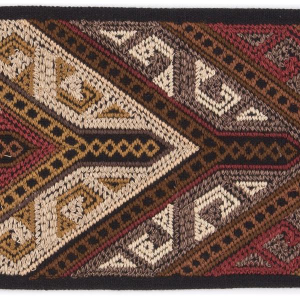 Sample TL10165.968.0 Zuqualla Tape, Spice Mocha Trim Fabric by Lee Jofa