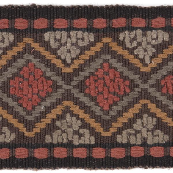 Sample TL10168.968.0 Erta Ale Tape, Rouge Cocoa Trim Fabric by Lee Jofa