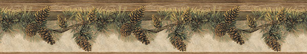 Purchase TLL01632B Chestnut Pomona Chestnut Pine Hill Border wallpaper Chesapeake