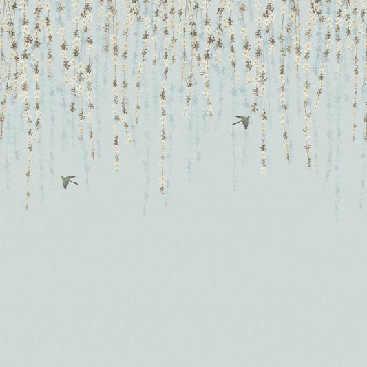 Order Thibaut Wallpaper Pattern number TM24453 pattern name Blossom Mural color name Blue. 