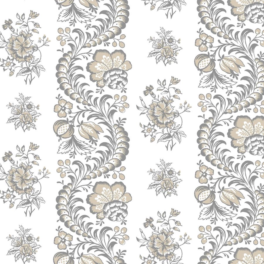 Purchase Vp1303 | Jardin, Beaumont Charcoal Floral Stripe - Antonina Vella Wallpaper