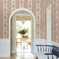 Purchase Vp1304 | Jardin, Beaumont Ruby Floral Stripe - Antonina Vella Wallpaper