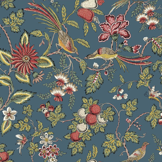 Purchase Vp1311 | Jardin, Parterre Indigo Jacobean - Antonina Vella Wallpaper