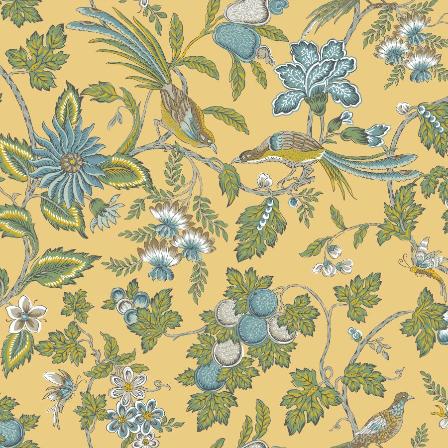 Purchase Vp1313 | Jardin, Parterre Light Yellow Jacobean - Antonina Vella Wallpaper