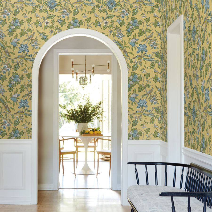 Purchase Vp1313 | Jardin, Parterre Light Yellow Jacobean - Antonina Vella Wallpaper