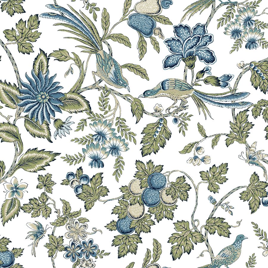 Purchase Vp1314 | Jardin, Parterre Blue Jacobean - Antonina Vella Wallpaper