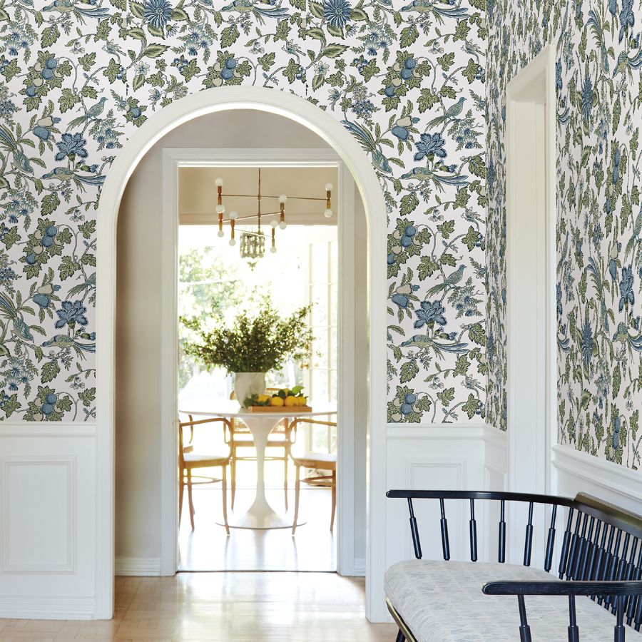 Purchase Vp1314 | Jardin, Parterre Blue Jacobean - Antonina Vella Wallpaper