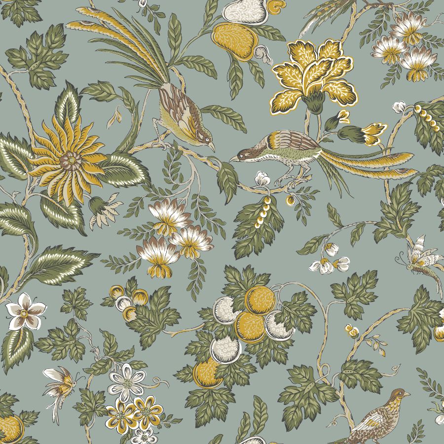 Purchase Vp1315 | Jardin, Parterre Light Blue Jacobean - Antonina Vella Wallpaper