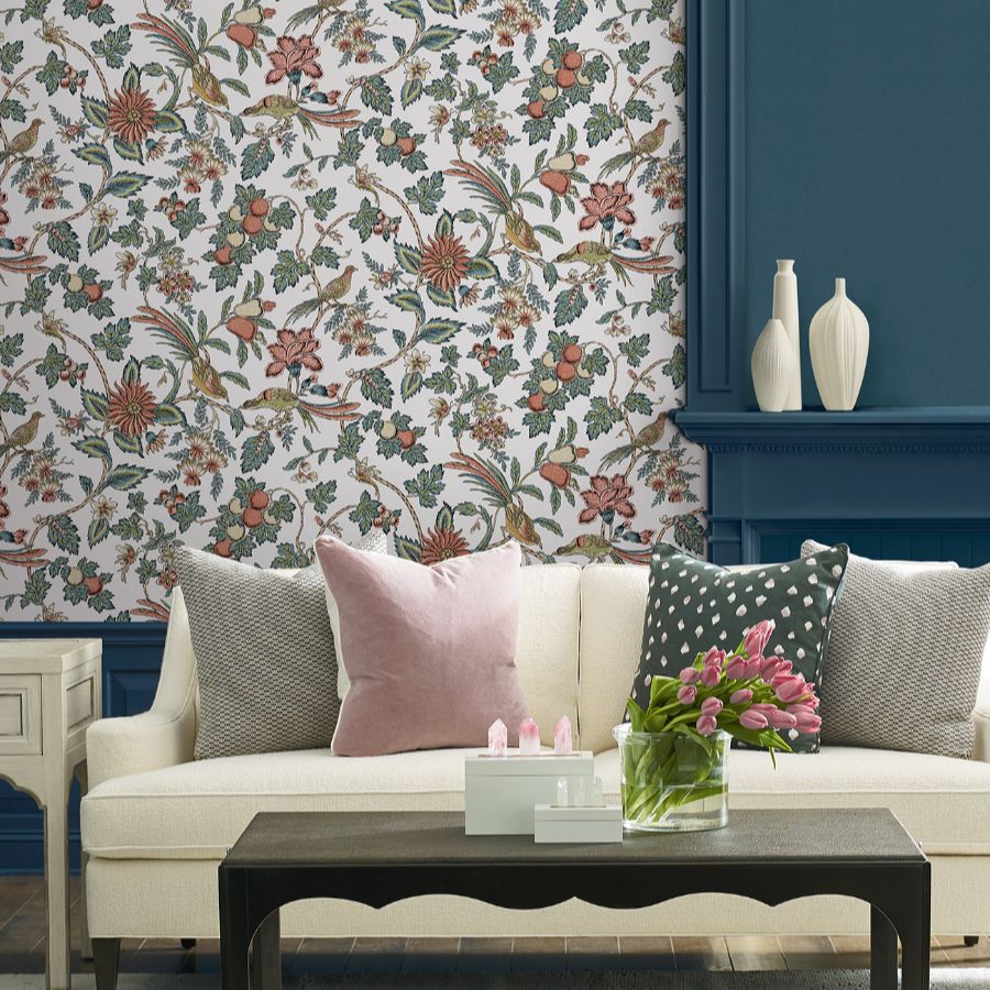 Purchase Vp1316 | Jardin, Parterre Coral Jacobean - Antonina Vella Wallpaper