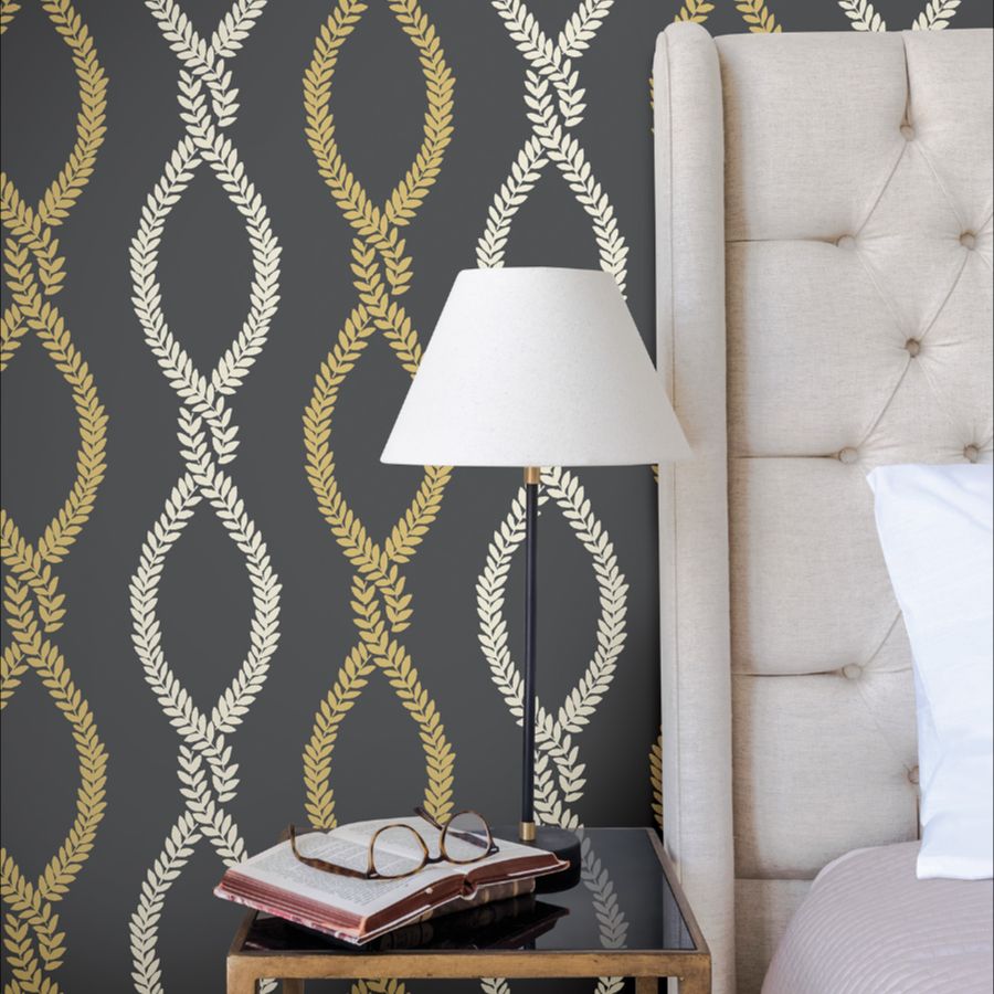 Purchase Vp1324 | Jardin, Laureate Black Vine Trellis - Antonina Vella Wallpaper