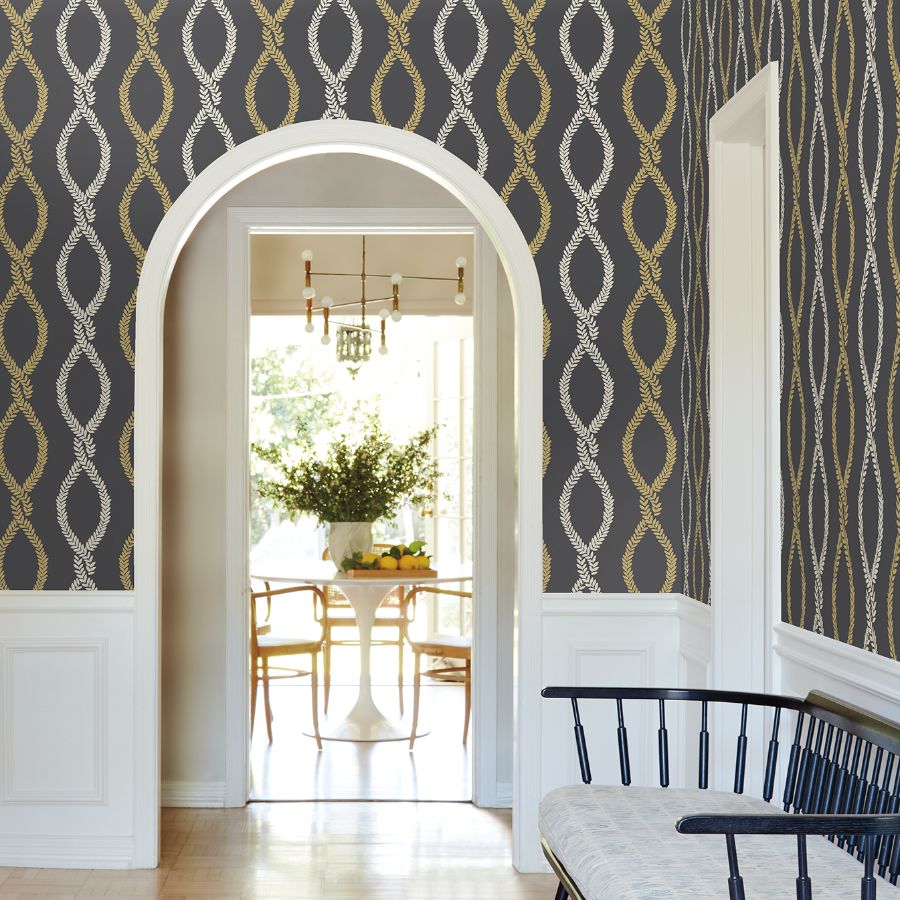 Purchase Vp1324 | Jardin, Laureate Black Vine Trellis - Antonina Vella Wallpaper
