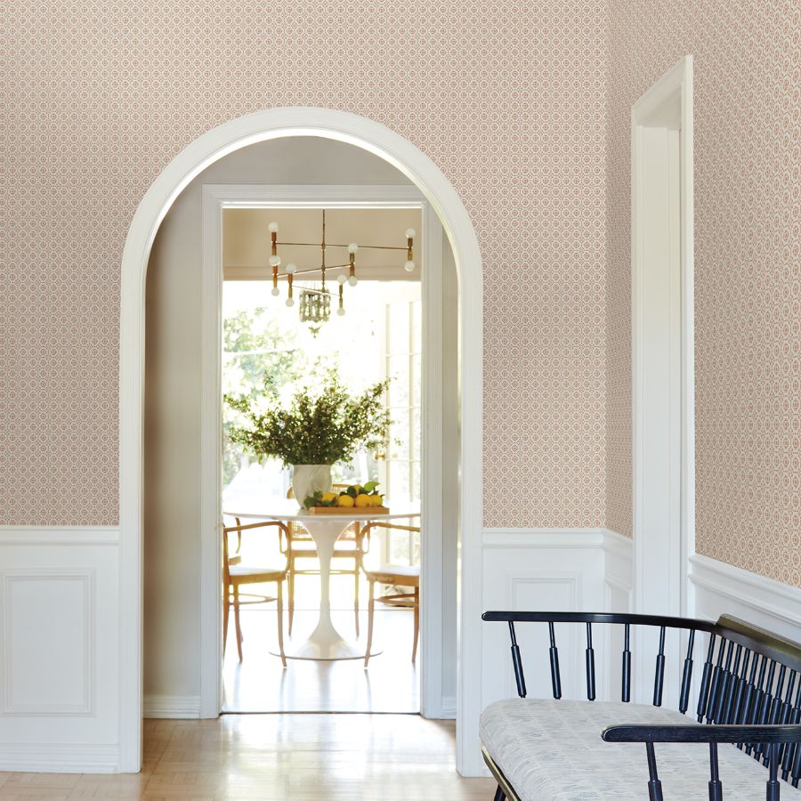 Purchase Vp1335 | Jardin, Priti Rose Floral Grid - Antonina Vella Wallpaper