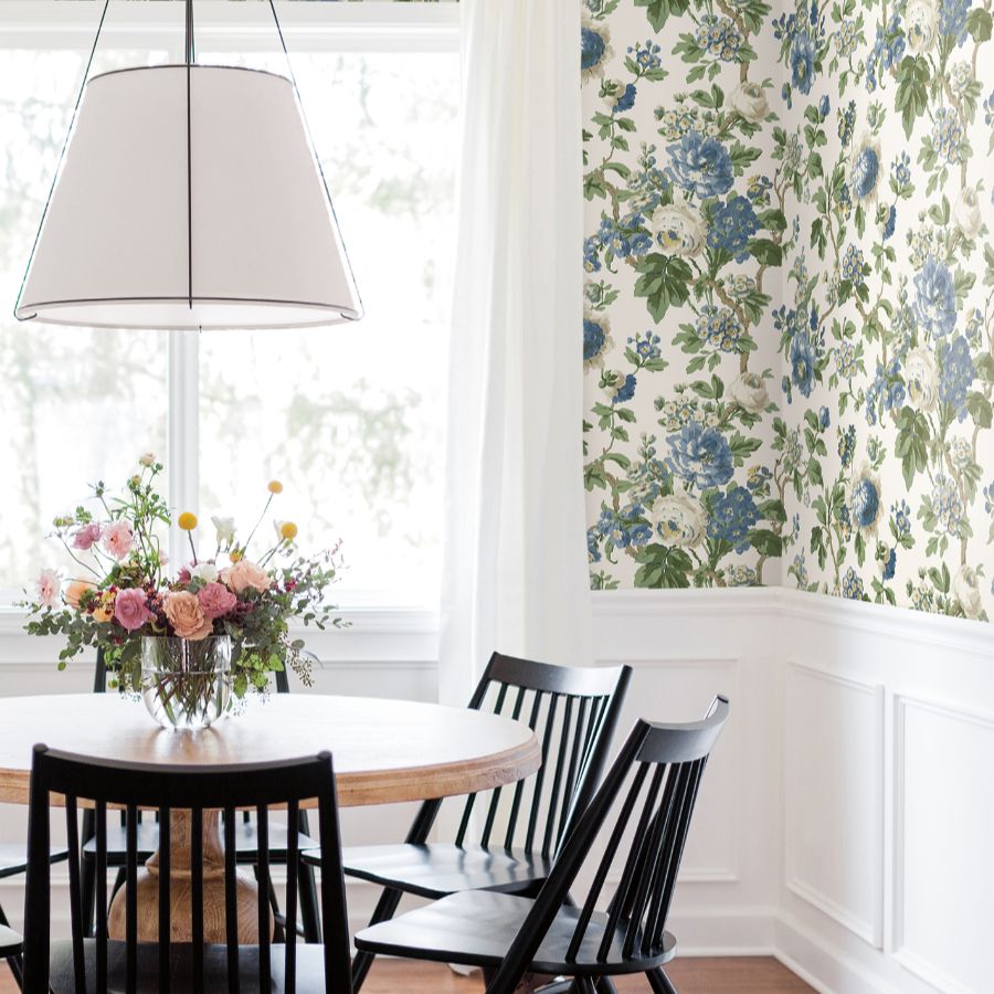 Purchase Vp1352 | Jardin, Beatrix Blue Vintage Floral - Antonina Vella Wallpaper