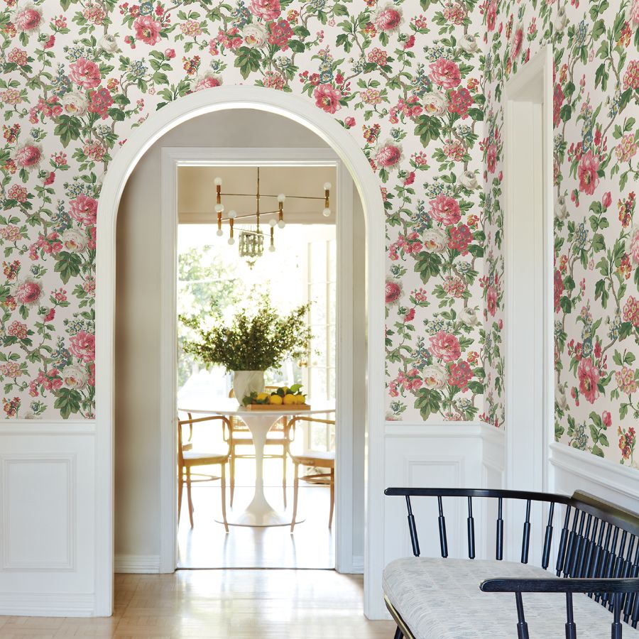 Purchase Vp1355 | Jardin, Beatrix Fuchsia Vintage Floral - Antonina Vella Wallpaper