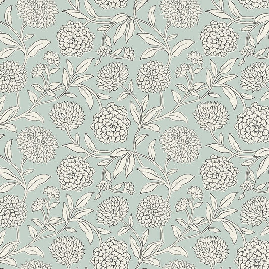 Purchase Vp1361 | Jardin, Chatsworth Garden Sky Blue Floral Trail - Antonina Vella Wallpaper