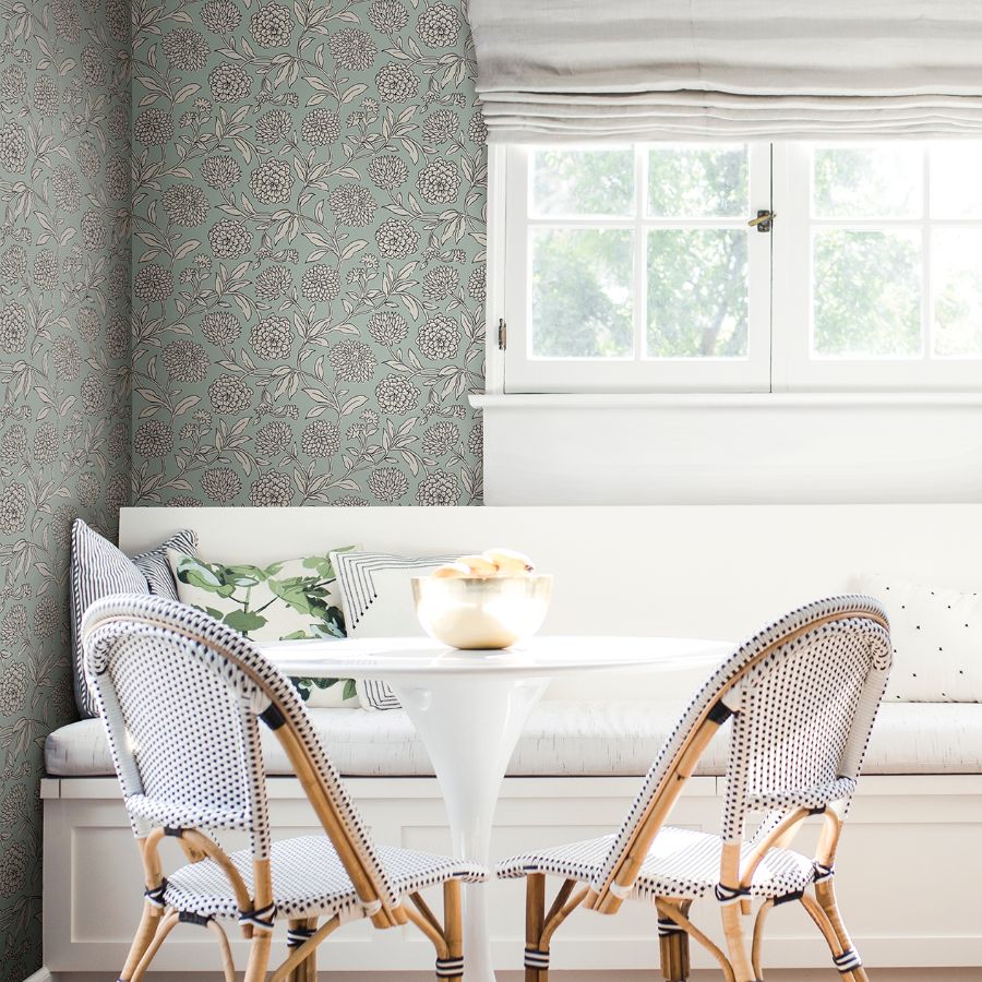 Purchase Vp1361 | Jardin, Chatsworth Garden Sky Blue Floral Trail - Antonina Vella Wallpaper