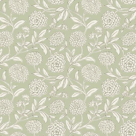Purchase Vp1362 | Jardin, Chatsworth Garden Light Green Floral Trail - Antonina Vella Wallpaper