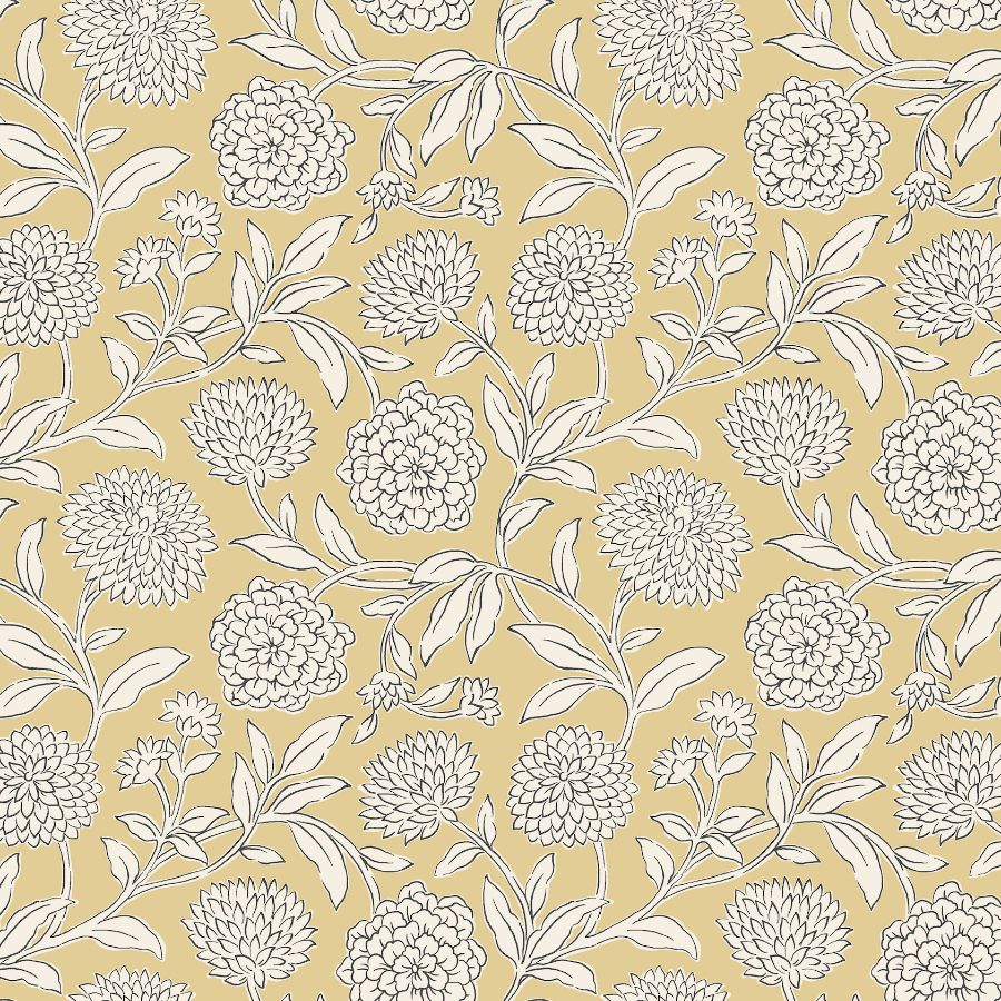 Purchase Vp1364 | Jardin, Chatsworth Garden Butter Floral Trail - Antonina Vella Wallpaper