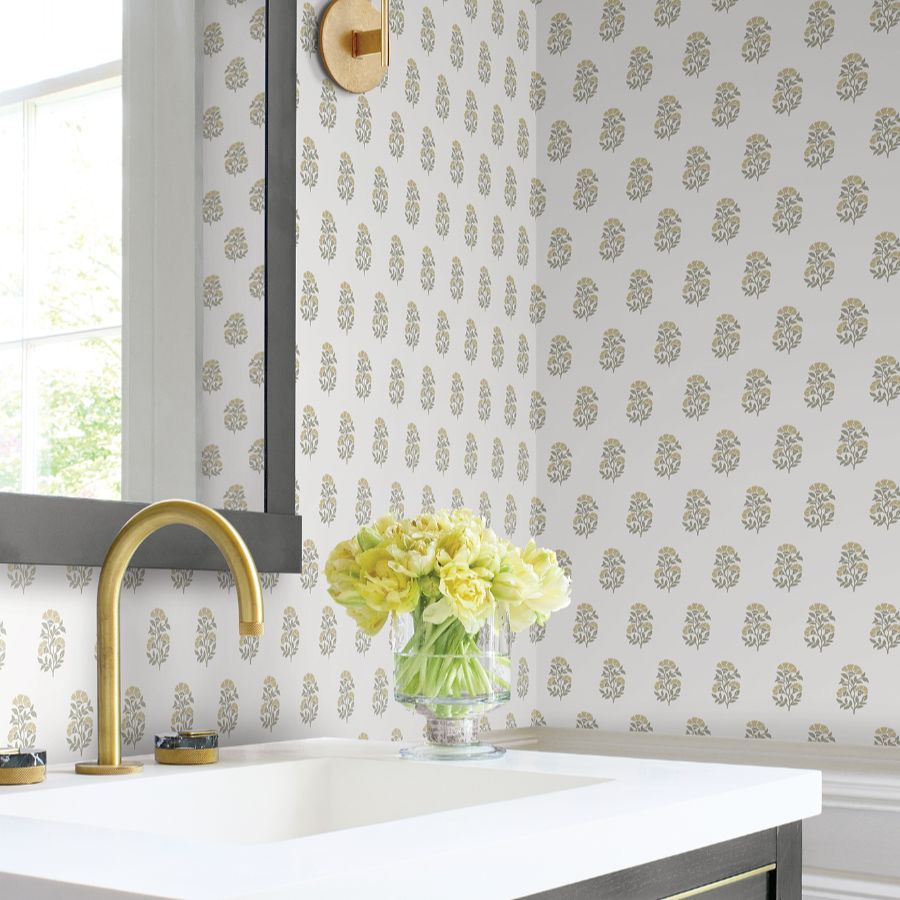 Purchase Vp1382 | Jardin, Sylvie Neutral Floral - Antonina Vella Wallpaper