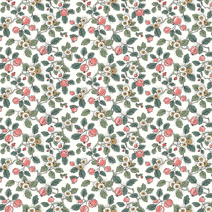 Purchase Vp1412 | Jardin, Framboise Pink Berry Vines - Antonina Vella Wallpaper