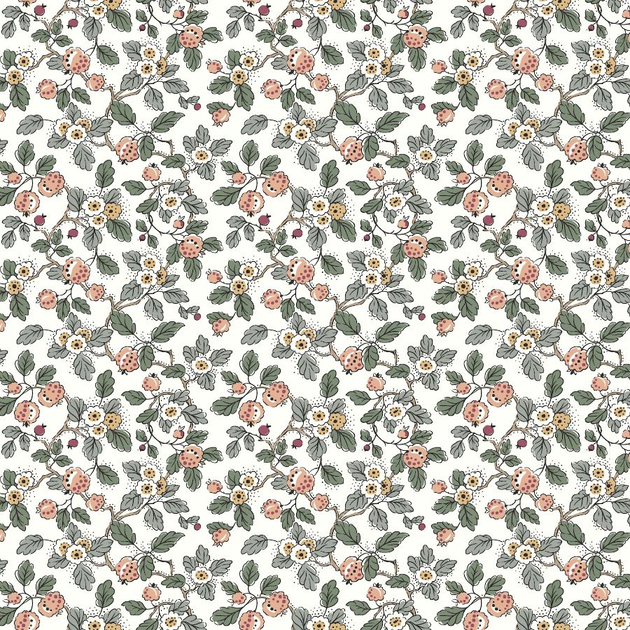 Purchase Vp1414 | Jardin, Framboise Blush Berry Vines - Antonina Vella Wallpaper