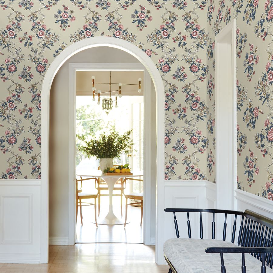 Purchase Vp1424 | Jardin, Genevieve Rose Floral Trail - Antonina Vella Wallpaper