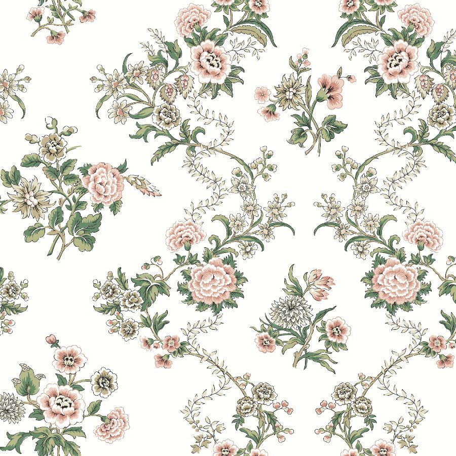 Purchase Vp1425 | Jardin, Genevieve Blush Floral Trail - Antonina Vella Wallpaper