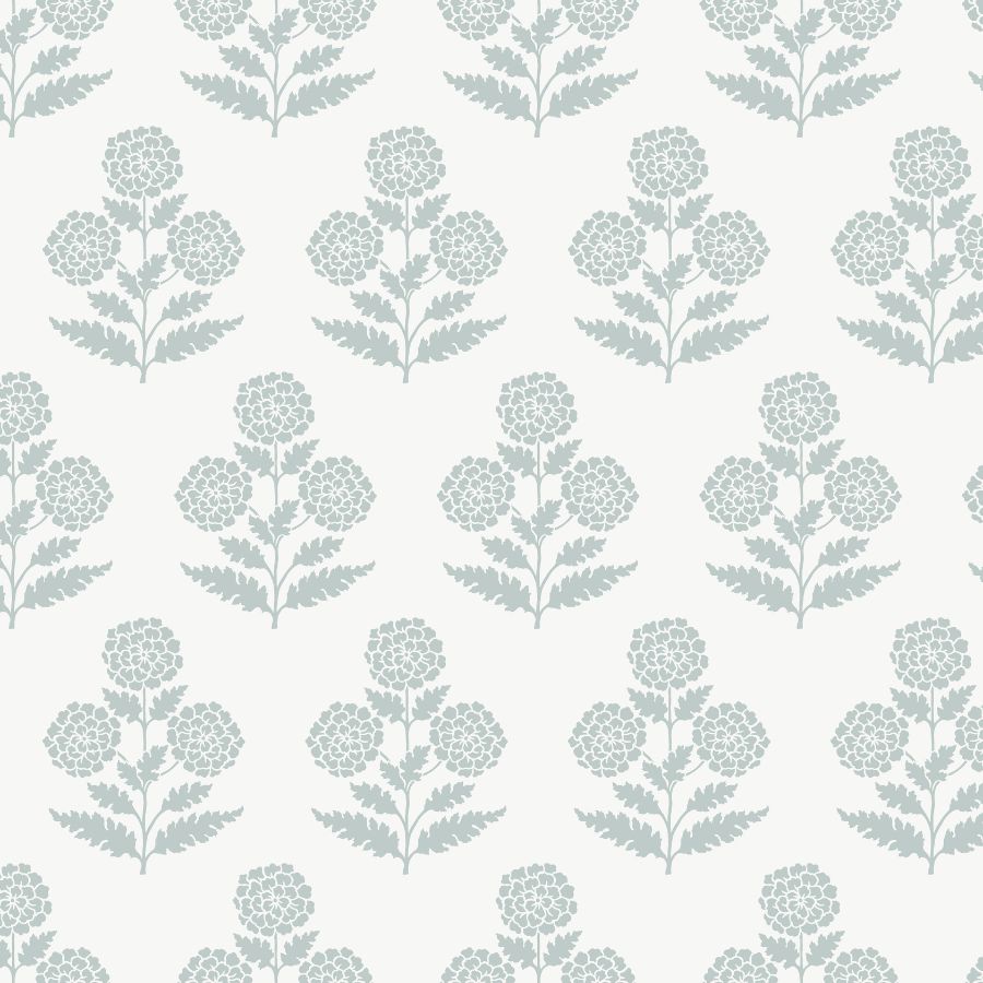 Purchase Vp1431 | Jardin, Souci Light Blue Marigolds - Antonina Vella Wallpaper