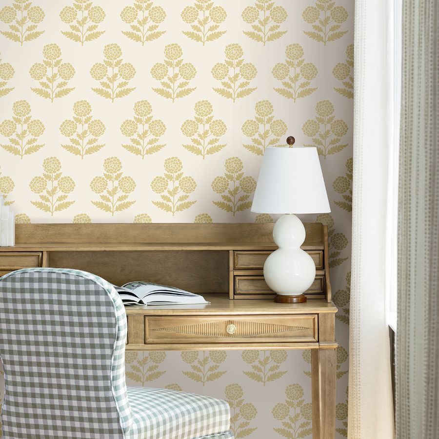 Purchase Vp1432 | Jardin, Souci Butter Marigolds - Antonina Vella Wallpaper