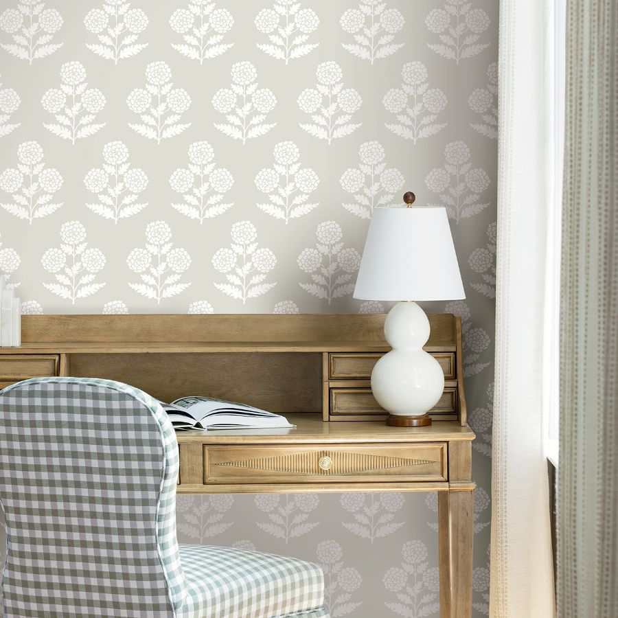 Purchase Vp1433 | Jardin, Souci Beige Marigolds - Antonina Vella Wallpaper