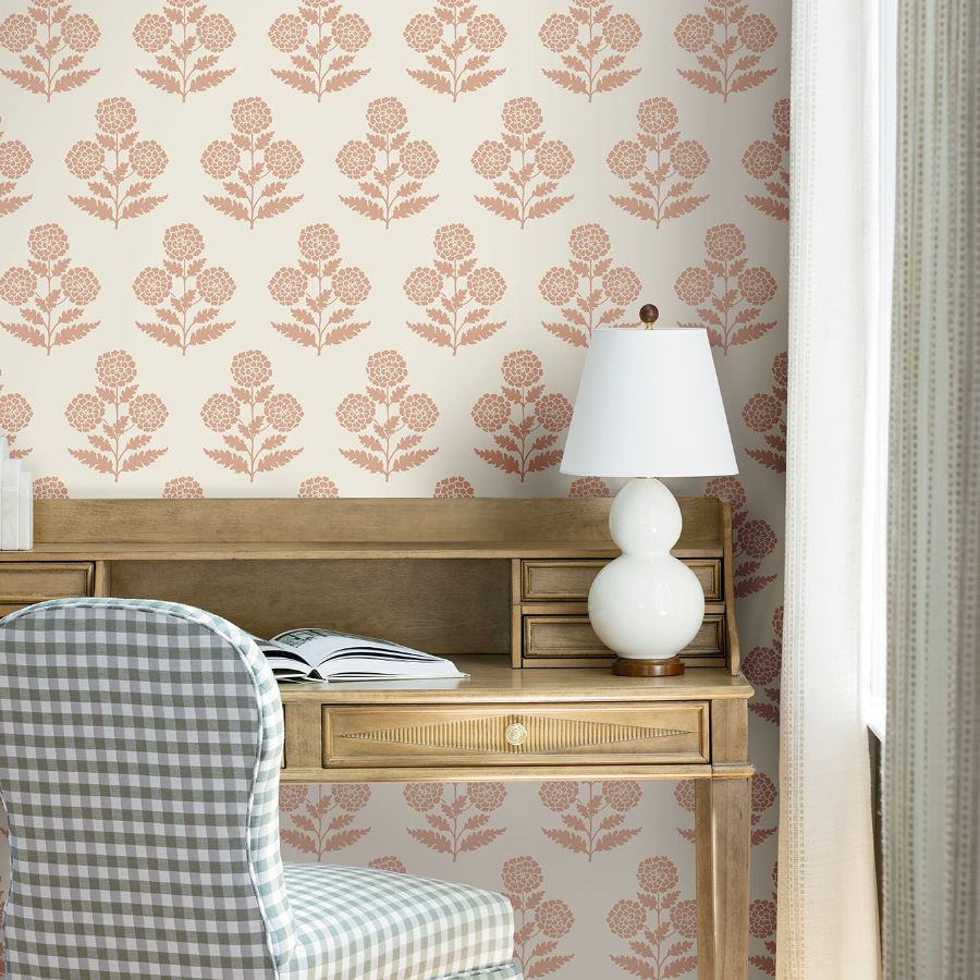 Purchase Vp1434 | Jardin, Souci Rose Marigolds - Antonina Vella Wallpaper