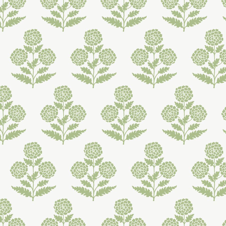 Purchase Vp1436 | Jardin, Souci Green Marigolds - Antonina Vella Wallpaper