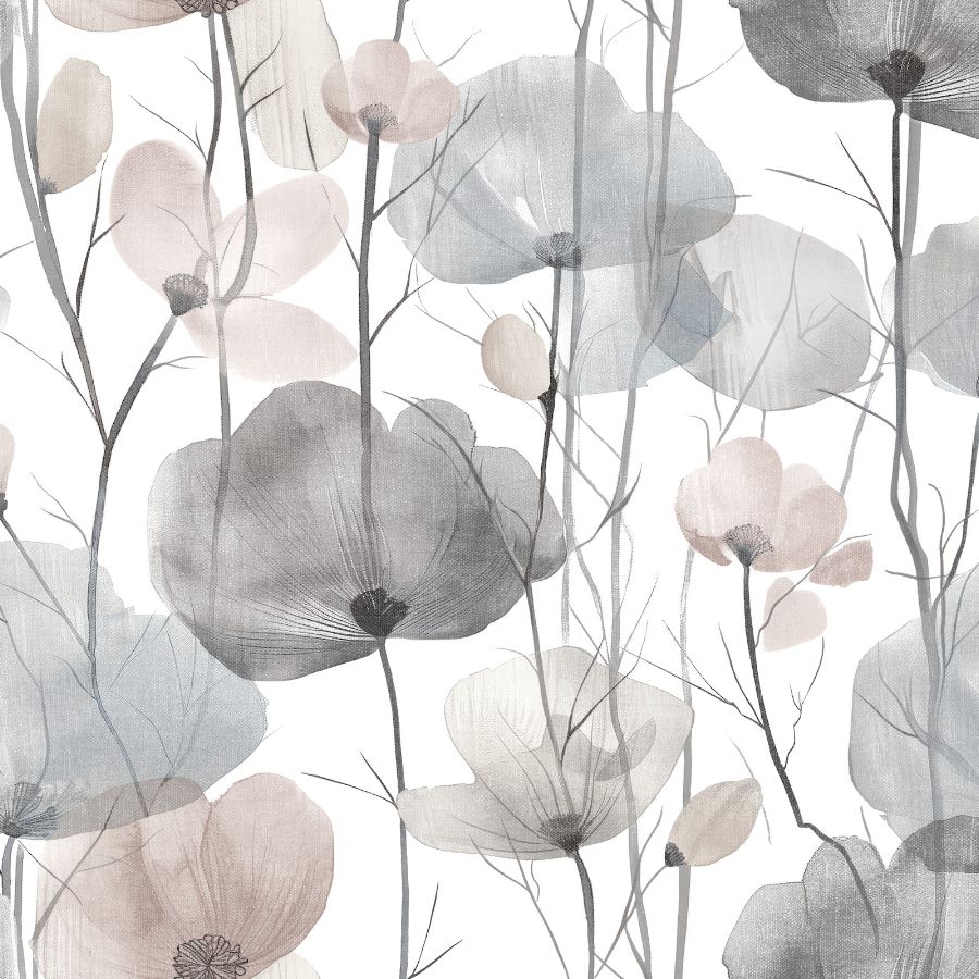 Purchase Vr1534 | Caviar, Cotswolds Poppies - Ronald Redding Wallpaper