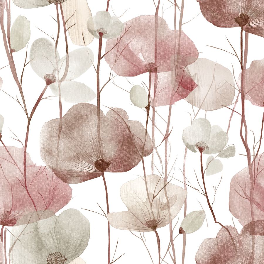 Purchase Vr1536 | Caviar, Cotswolds Poppies - Ronald Redding Wallpaper