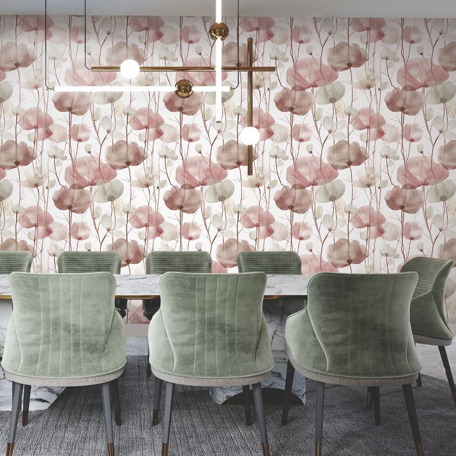 Purchase Vr1536 | Caviar, Cotswolds Poppies - Ronald Redding Wallpaper