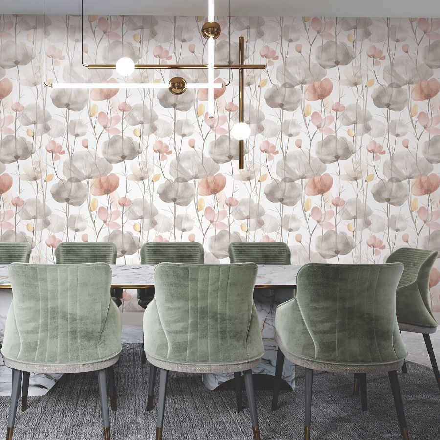 Purchase Vr1538 | Caviar, Cotswolds Poppies - Ronald Redding Wallpaper