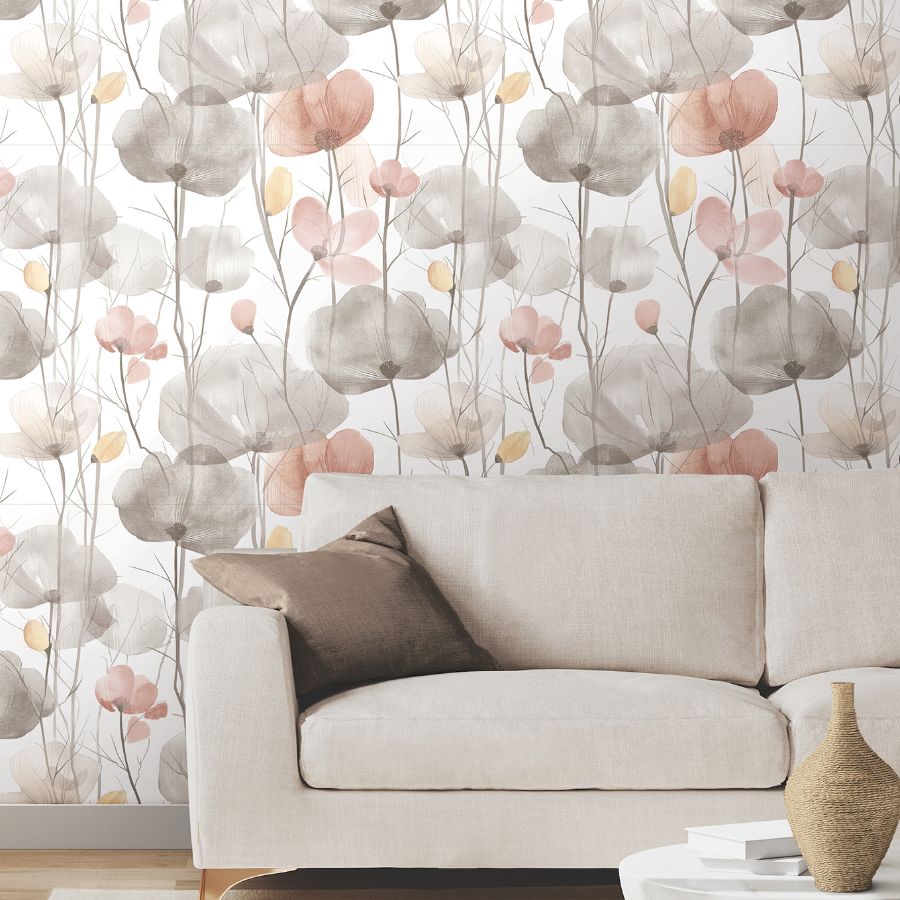Purchase Vr1538 | Caviar, Cotswolds Poppies - Ronald Redding Wallpaper