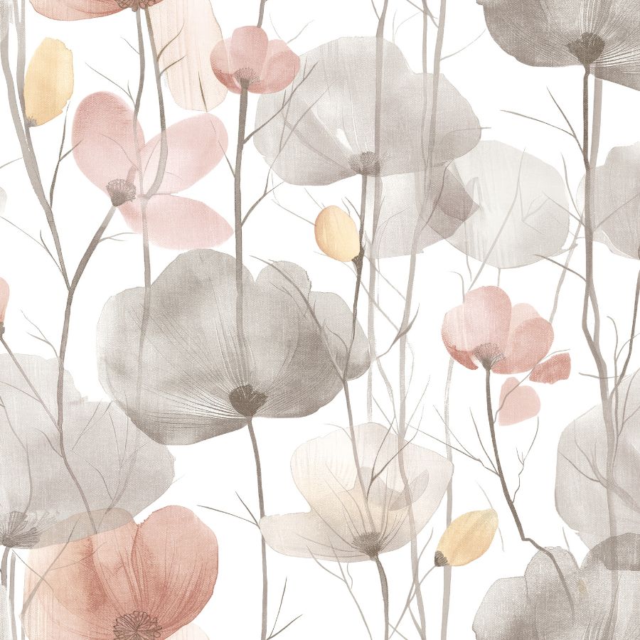 Purchase Vr1538 | Caviar, Cotswolds Poppies - Ronald Redding Wallpaper