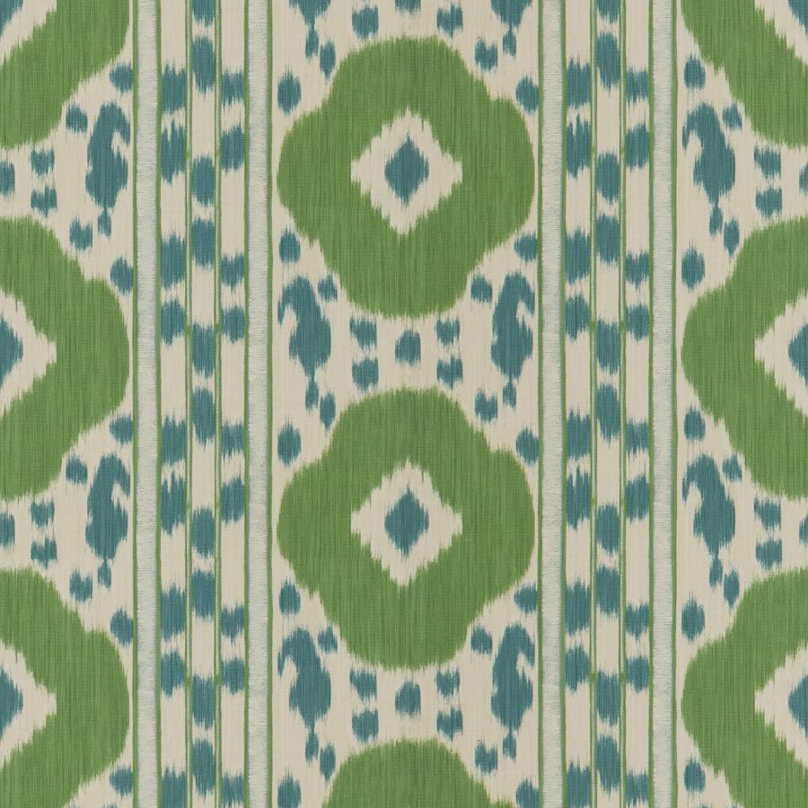 Looking 8015178-133 Varkala Print Teal/Green Ikat by Brunschwig & Fils Fabric