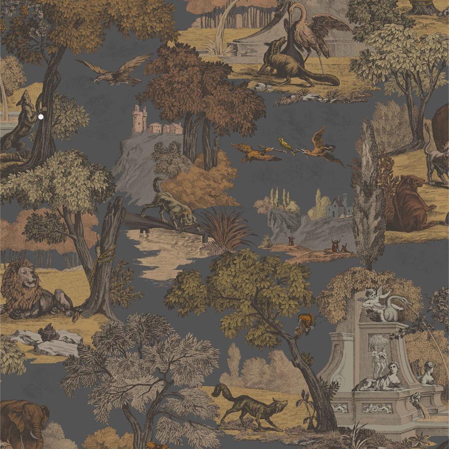 Sample F111-6024 Versailles Grand Gngr Char by Cole and Son Fabric