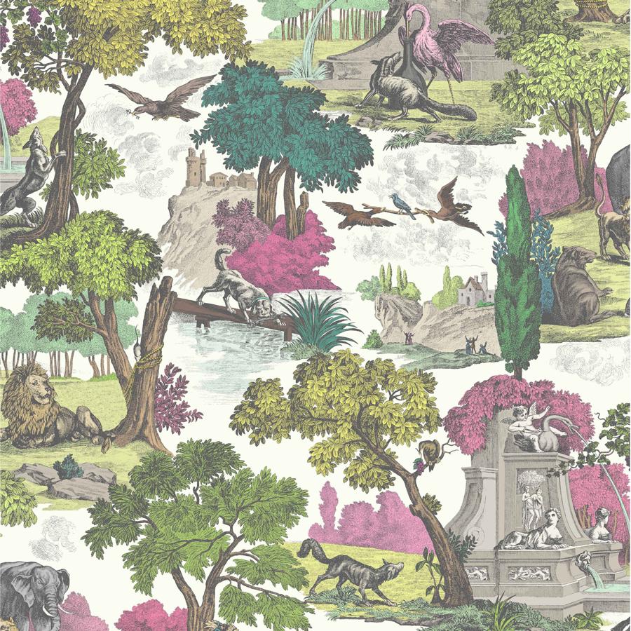 Sample F111-6023 Versailles Grand Brt Class Multi by Cole and Son Fabric