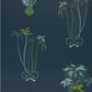 W0101/03 Jungle Palms Blue Botanical Clarke And Clarke Wallpaper