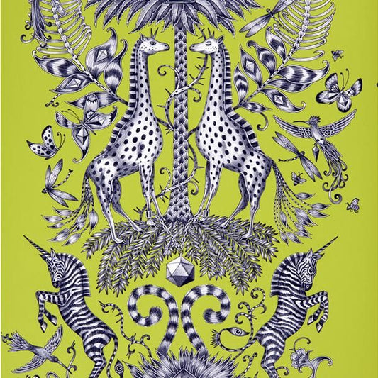 W0102/03 Kruger Green Animals Clarke And Clarke Wallpaper