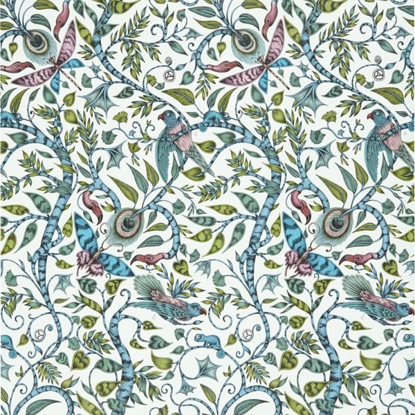 W0104/03 Rousseau Green Animals Clarke And Clarke Wallpaper