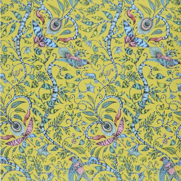 Sample W0104/04 Rousseau Green Animals Clarke And Clarke Wallpaper