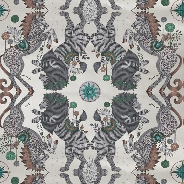 Sample W0113/02 Caspian Wp Multi Color Animal/Insect Clarke And Clarke Wallpaper