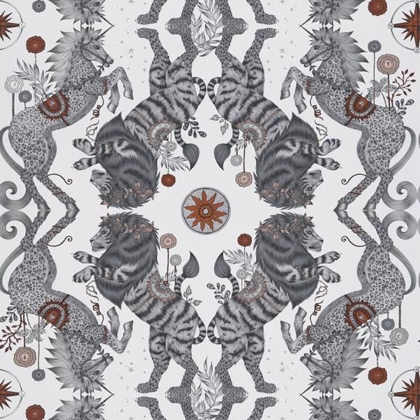 Sample W0113/06 Caspian Wp Pink Animal/Insect Clarke And Clarke Wallpaper