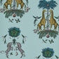 W0114/04 | Creatura Blue Animal/Insect - Clarke And Clarke Wallpaper