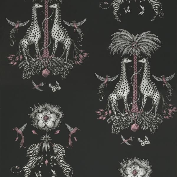 W0114/01 Creatura Grey Animal/Insect Clarke And Clarke Wallpaper